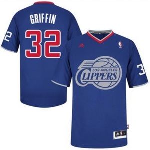 ADIDAS LA Clippers 32 Griffin Blue Jersey SZ XL
